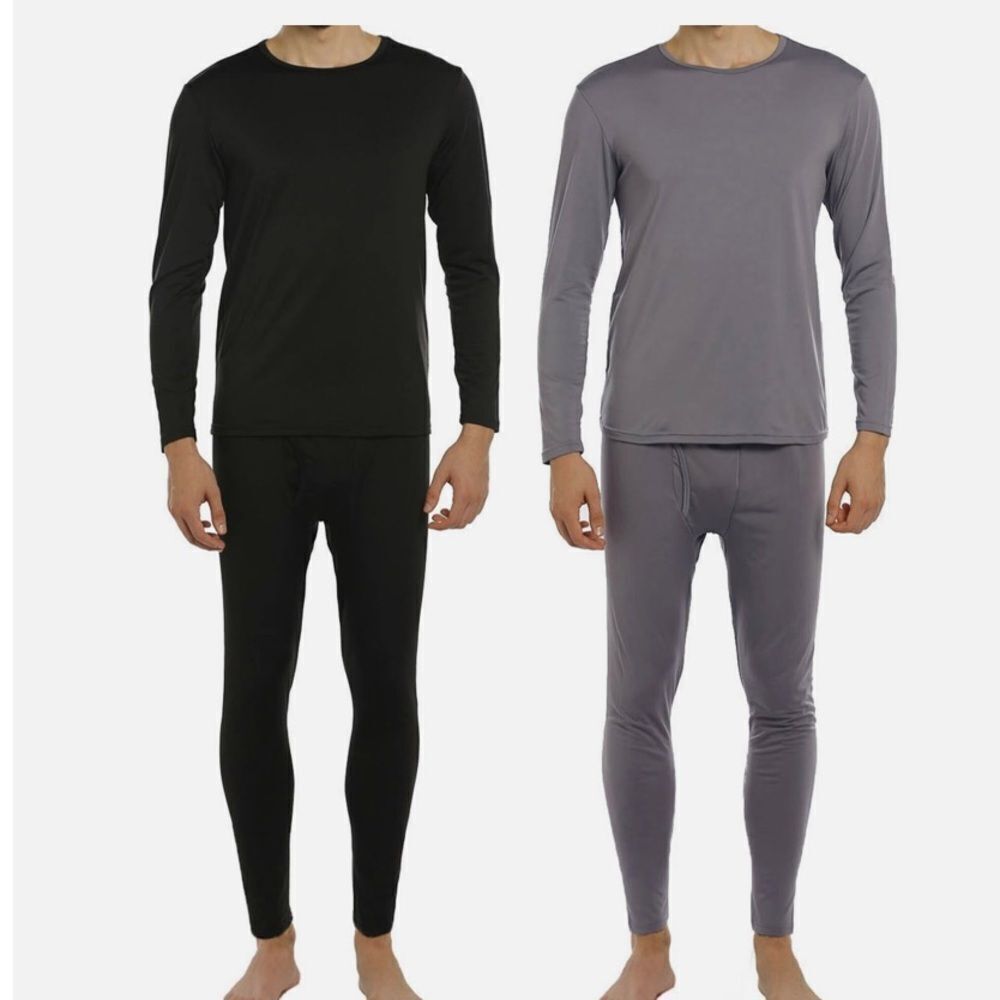 ViCherub Men Thermal Underwear Fleece Lined Thermals Top & Bottom 2Pk New W/ Tag